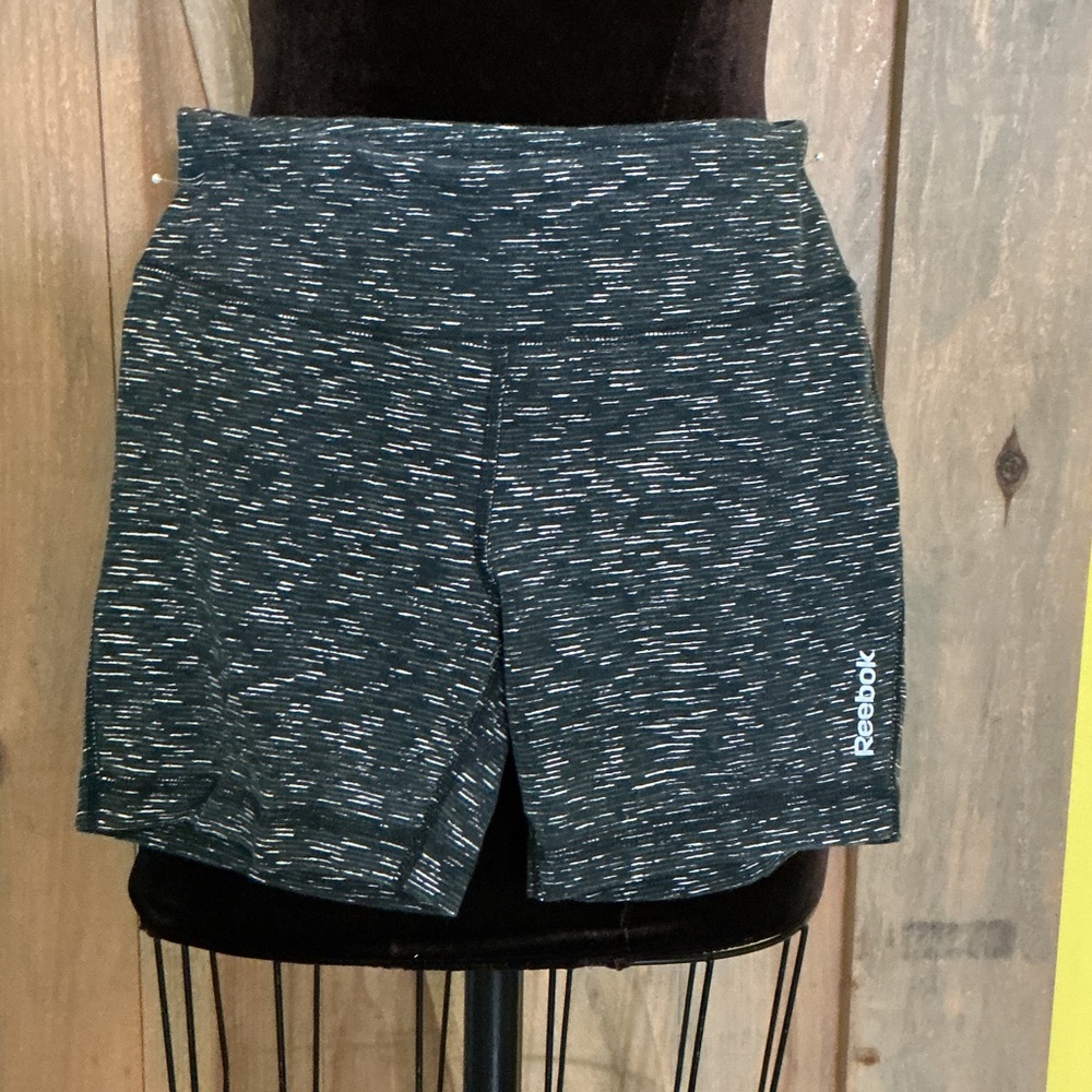 Reebok Women’s Black Space-Dye Athletic Shorts